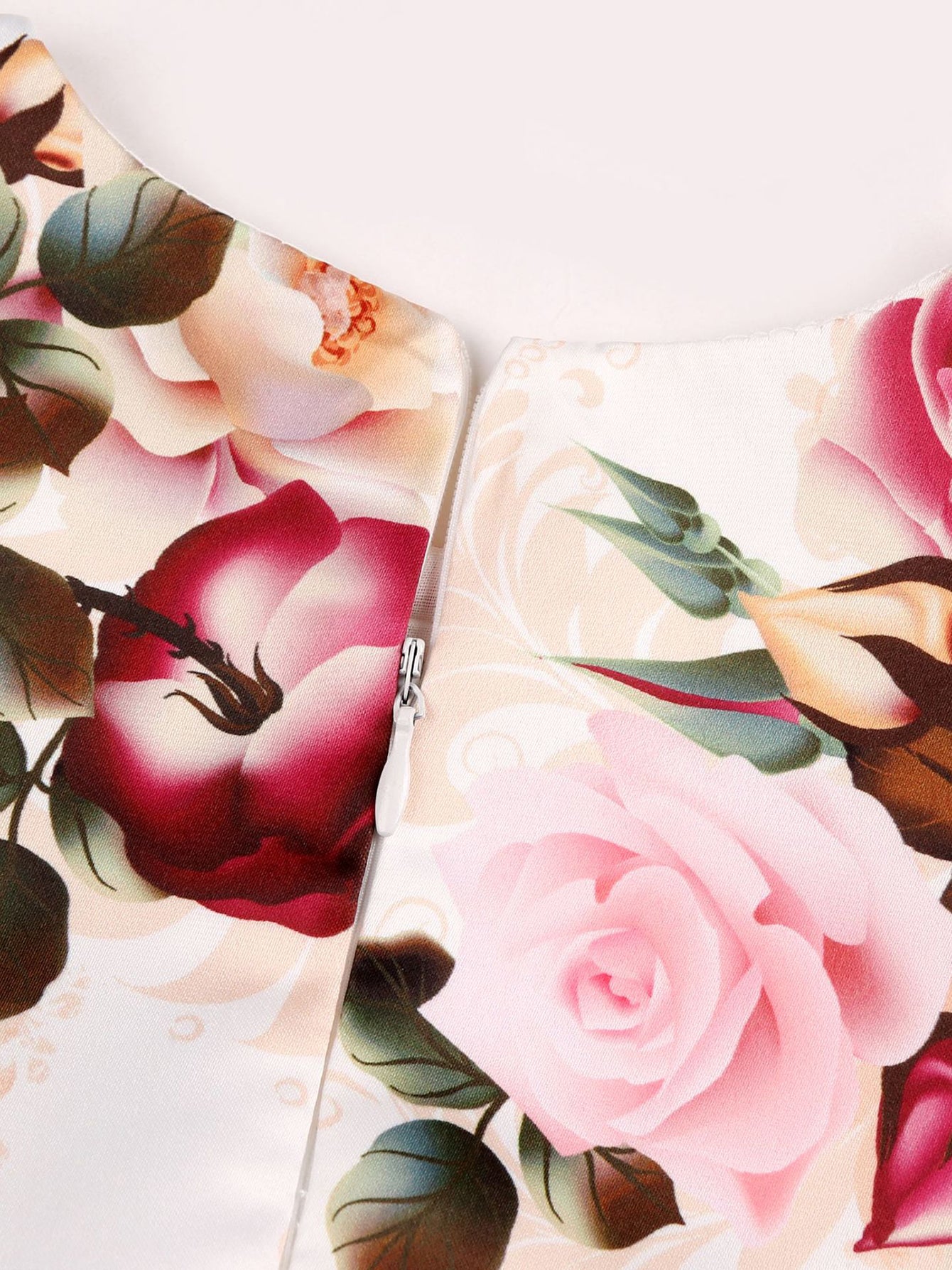 Children Eden Girls' Elegant Rose Floral Print A-Line Party Dress with Ruffled Short Sleeves & Ribbon Bow - Pink & Beige Floral Print, Slim-Fit Waist, Machine Washable, All-Season Wear for Weddings, Easter, Birthdays (Ages 3-