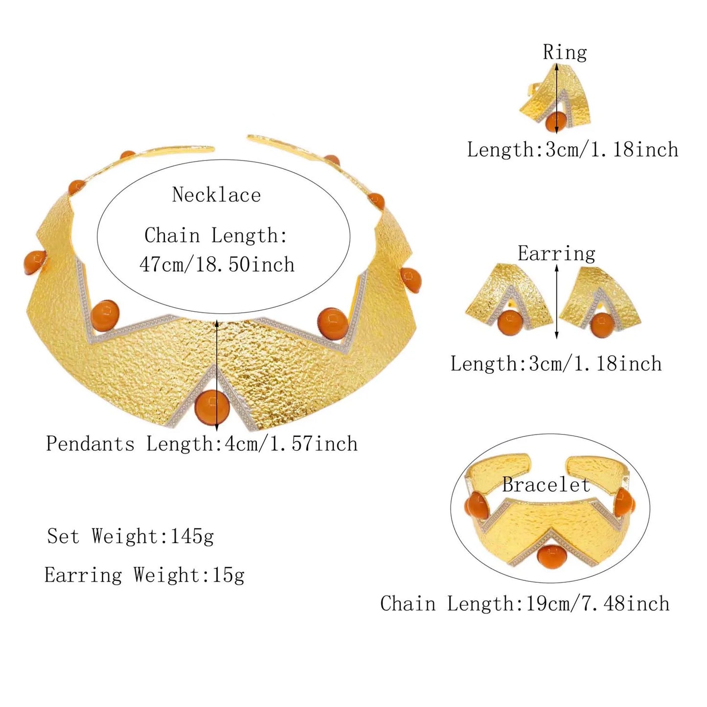 Women Dubai Jewelry Set Italian Gold Plated Round Necklace Wedding Party Jewelry Fashion Bracelet Earrings Women Set