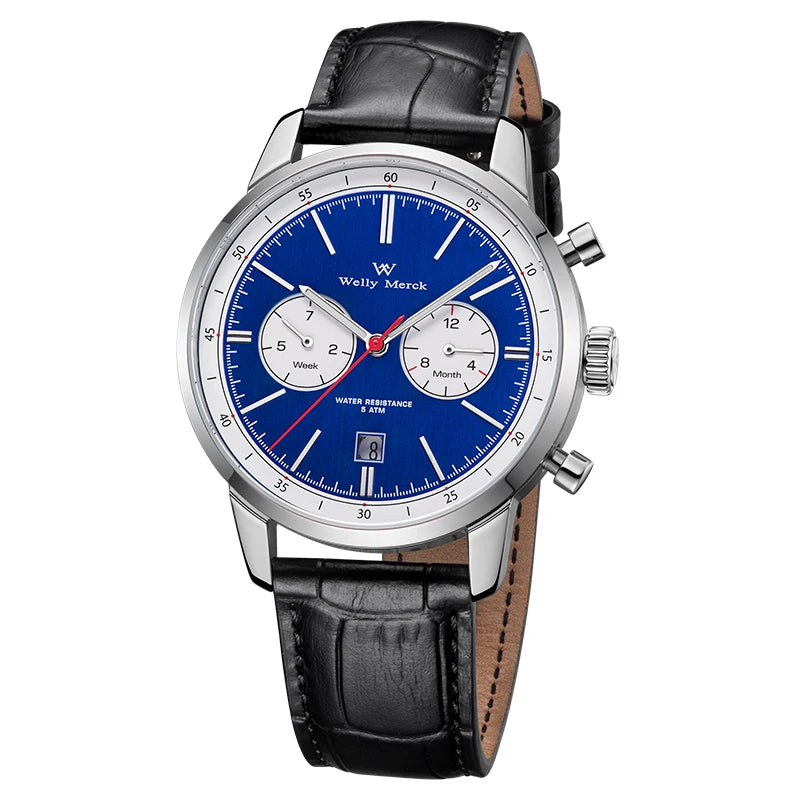 WM Watch Automatic Mechanical Watch Man Business Casual Watches Stainless Steel Sapphire Waterproof For Men Welly Merck 138M-WM