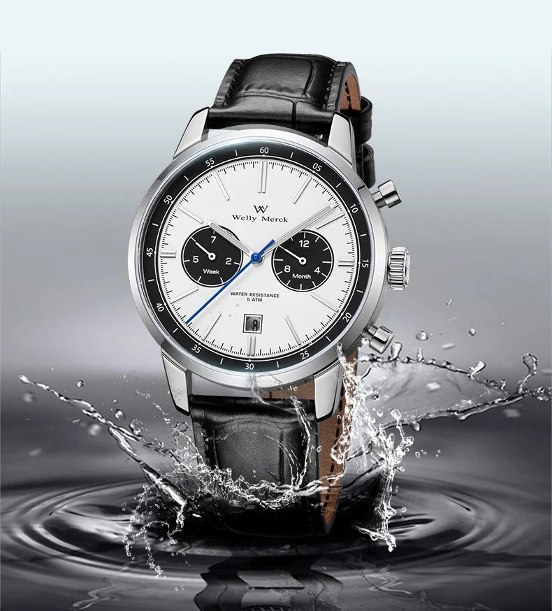 WM Watch Automatic Mechanical Watch Man Business Casual Watches Stainless Steel Sapphire Waterproof For Men Welly Merck 138M-WM