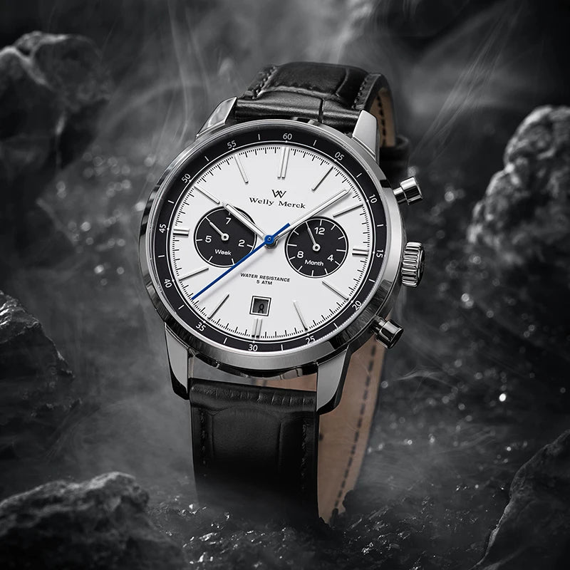WM Watch Automatic Mechanical Watch Man Business Casual Watches Stainless Steel Sapphire Waterproof For Men Welly Merck 138M-WM
