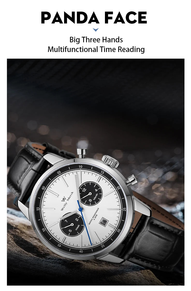 WM Watch Automatic Mechanical Watch Man Business Casual Watches Stainless Steel Sapphire Waterproof For Men Welly Merck 138M-WM