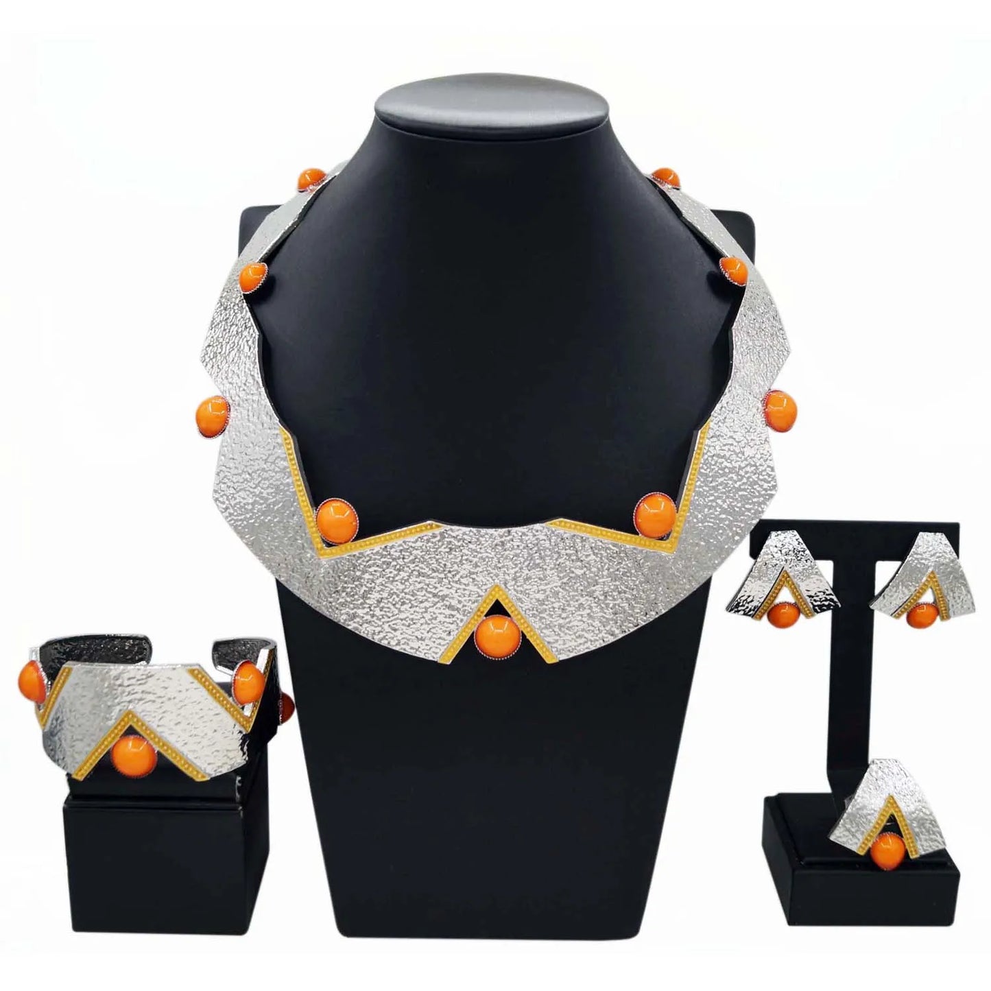 Women Dubai Jewelry Set Italian Gold Plated Round Necklace Wedding Party Jewelry Fashion Bracelet Earrings Women Set