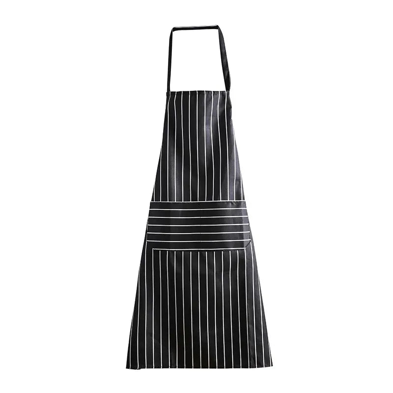 Kitchen Cooking Apron Chef Halterneck Apron With1 Pockets Catering Sleeveless Aprons Men Woman BBQ Waiter Printing Apron