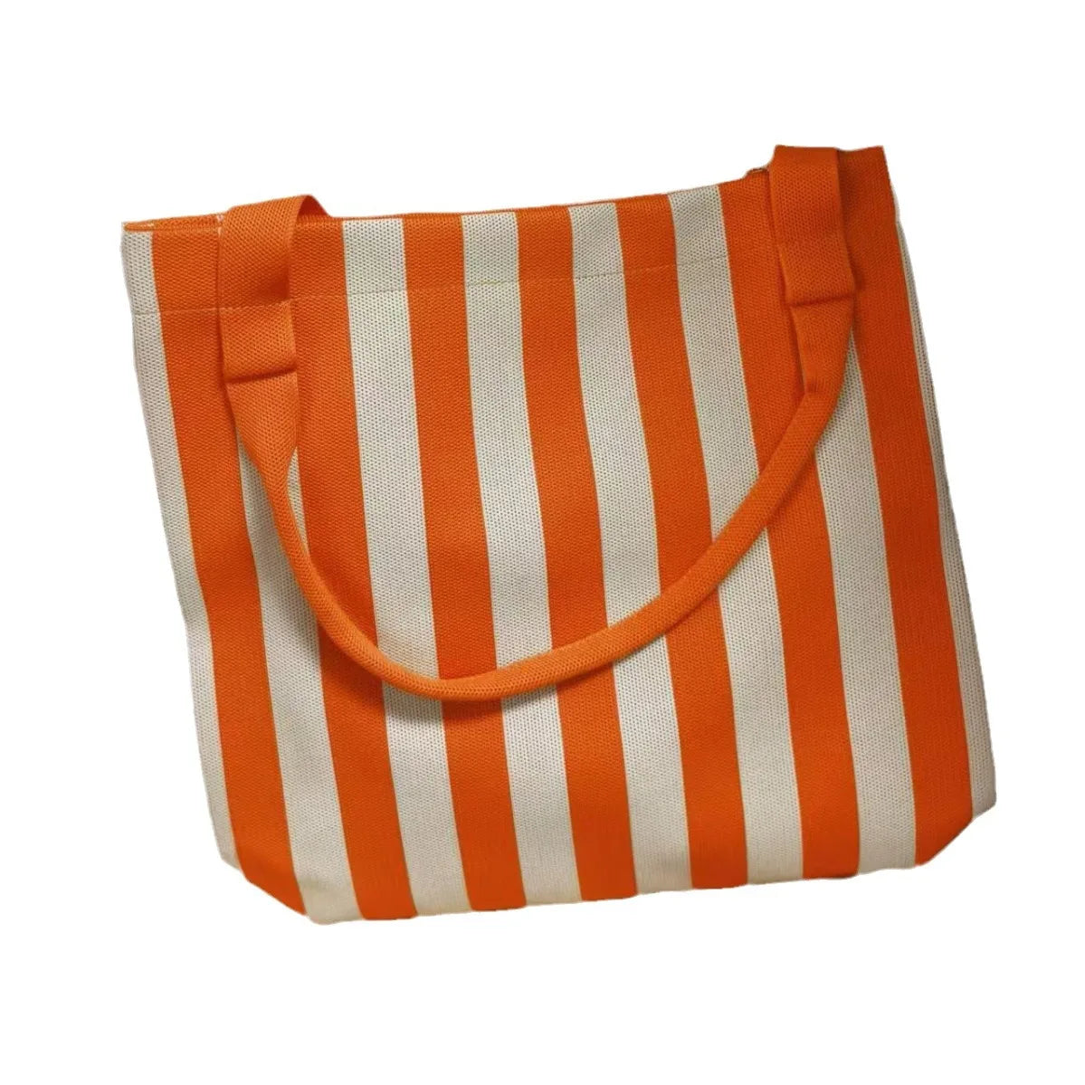 2025 New Large Capacity Striped Knitted Shoulder Bag for Women Fashionable Versatile High End Couple Travel Handbag
