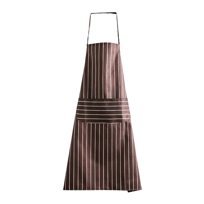 Kitchen Cooking Apron Chef Halterneck Apron With1 Pockets Catering Sleeveless Aprons Men Woman BBQ Waiter Printing Apron