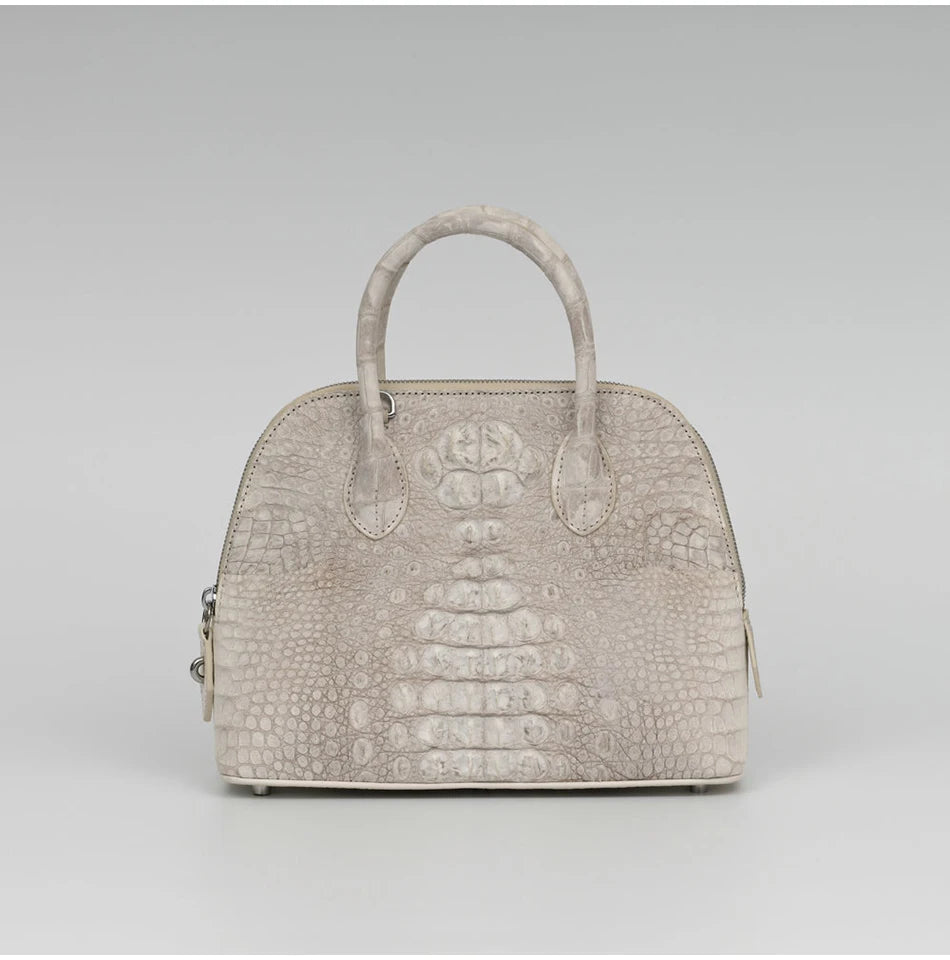 High - Quality Genuine Crocodile Leather Ladies' Handbag with Real Cowhide Lining, a Symbol of Elegance