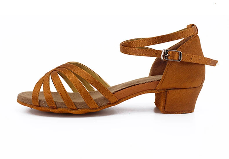 Latin Shoes for Girls Women Low Heel Latino Salsa Modern Ballroom Shoes Tango Salsa Rumba Latin Dance Shoes