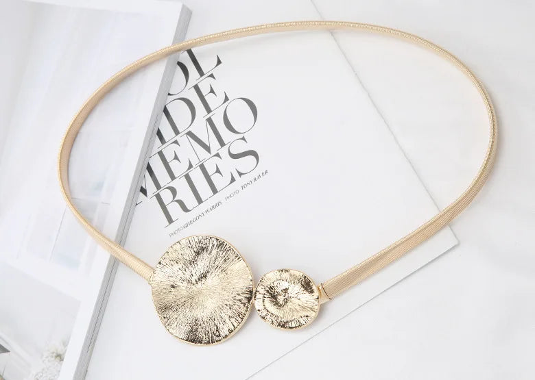 Belts for Women Designer Elastic Dress Elegant Girl Stretch Skinny Waist Belt Cummerbunds Metal Spring Female Belt Ceinture