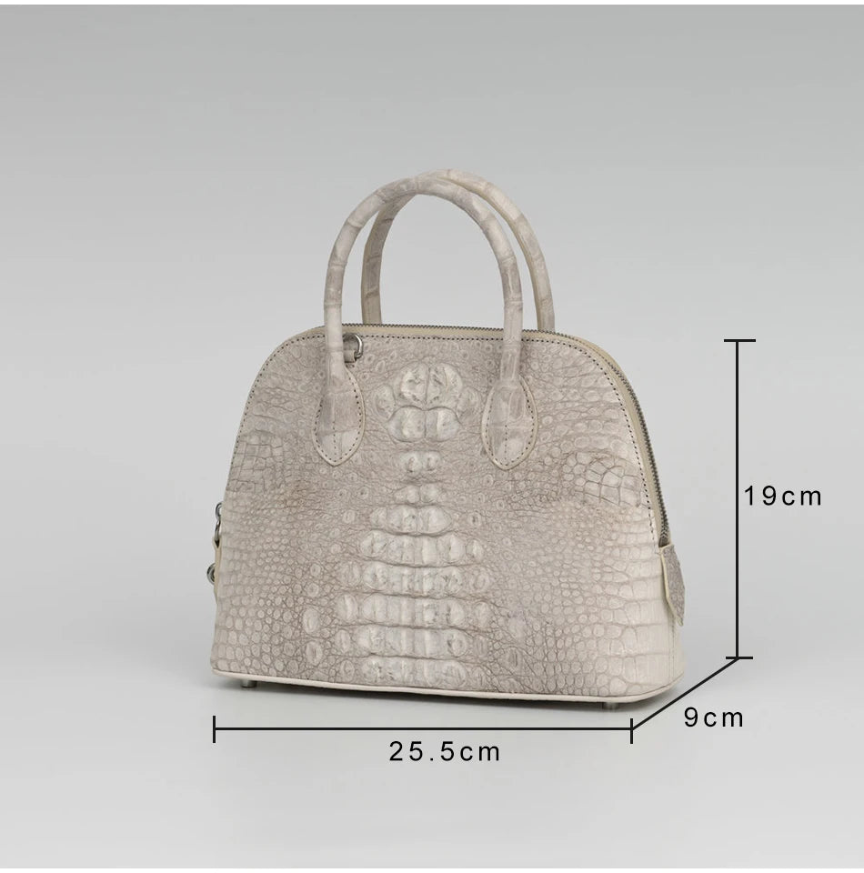High - Quality Genuine Crocodile Leather Ladies' Handbag with Real Cowhide Lining, a Symbol of Elegance