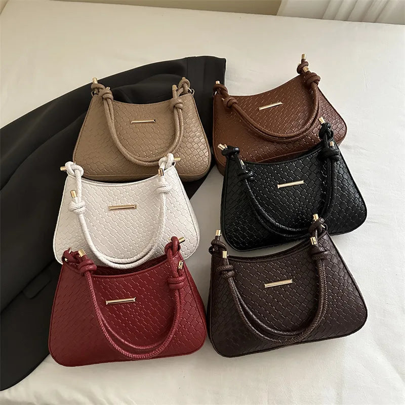 2025 Elegant Women's Luxury Crossbody Bag Simple Fashion Single Shoulder Solid Color Zip Waterproof Polyester New Handbag