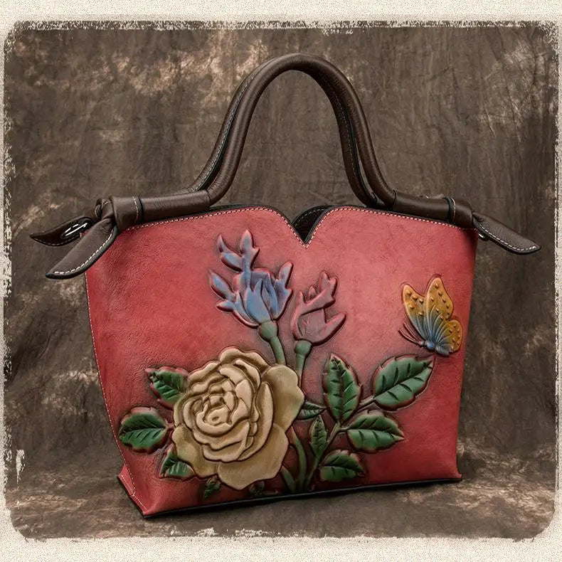 Westal Top Handle Lady Bags Handmade Vintage Hobo Crossbody Handbags Tote Bag Genuine Leather Shoulder for Women