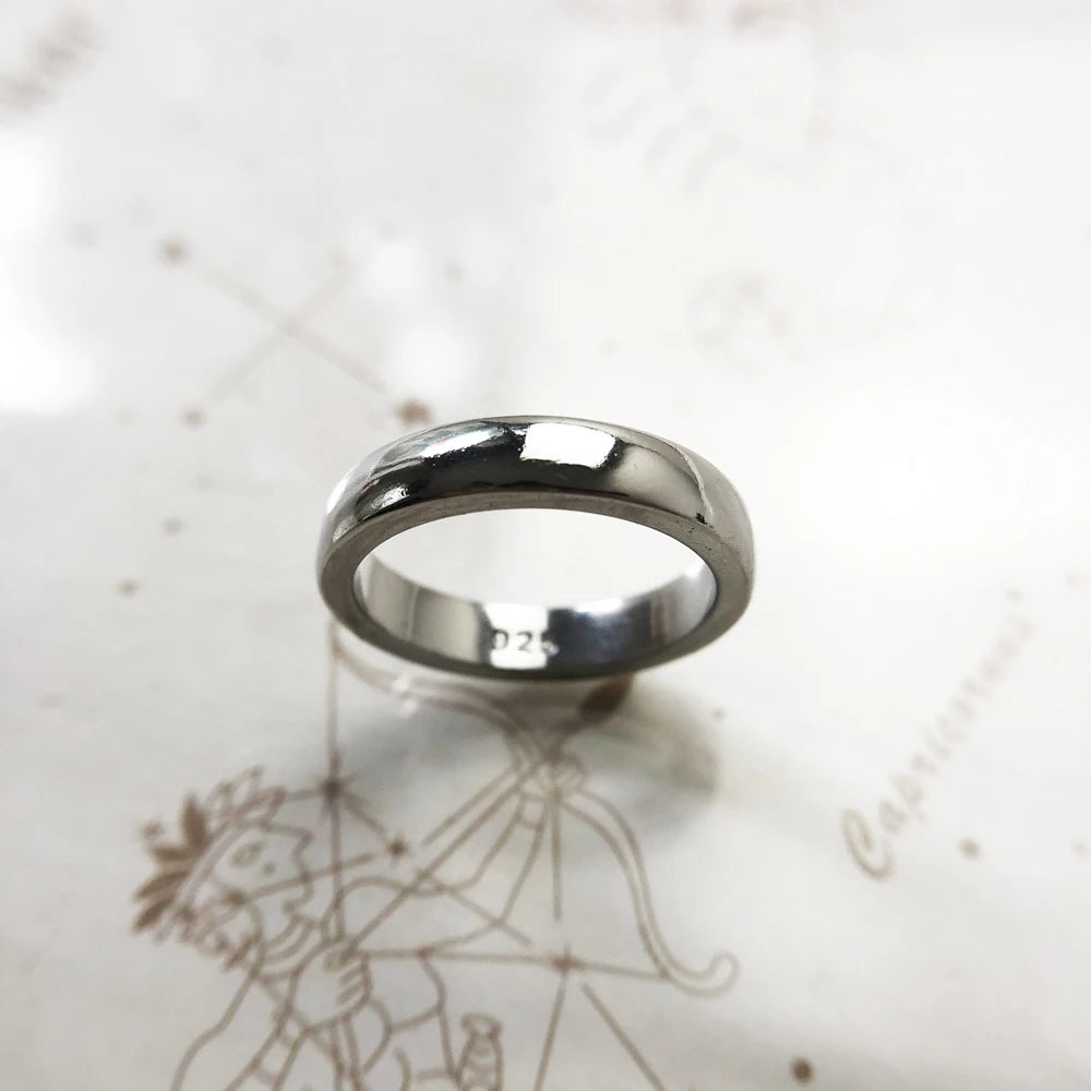 Band Ring  Classic Fine Jewerly For Women Men Lover Autumn Brand New Gift In 925 Sterling Silver