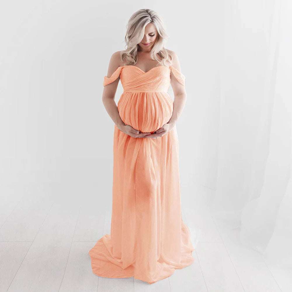 Maternity Dresses For Photo Shoot Sexy Robe Grossesse Shooting Photo Maxi Dress Wedding Party Photography Pregnant Women Clothe