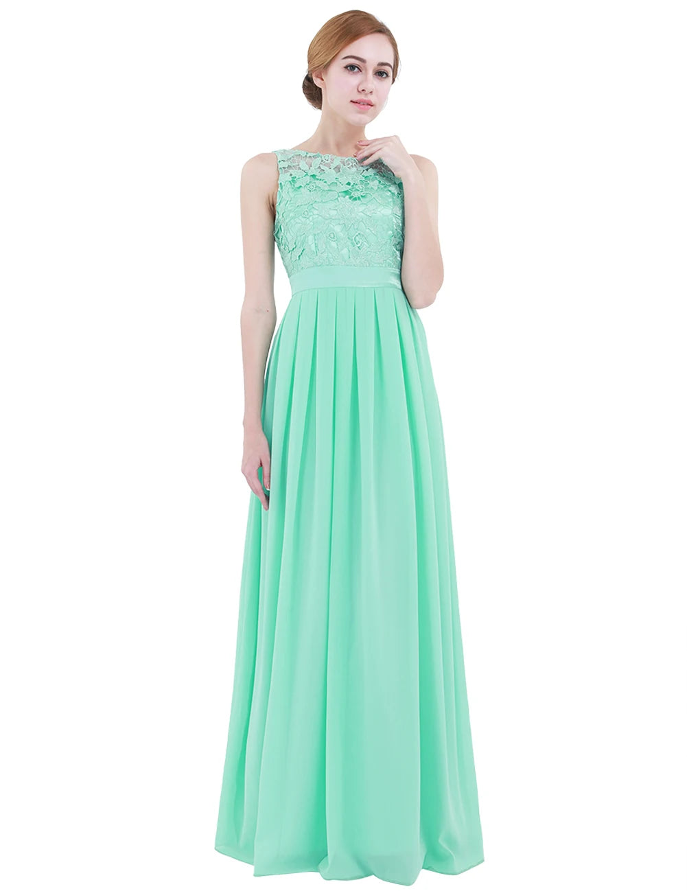 Wedding Party Dress Women Ladies Vestido De Fiesta Lace Embroidered Chiffon Bridesmaid Dresse Vening Pageant Formal Long Dress