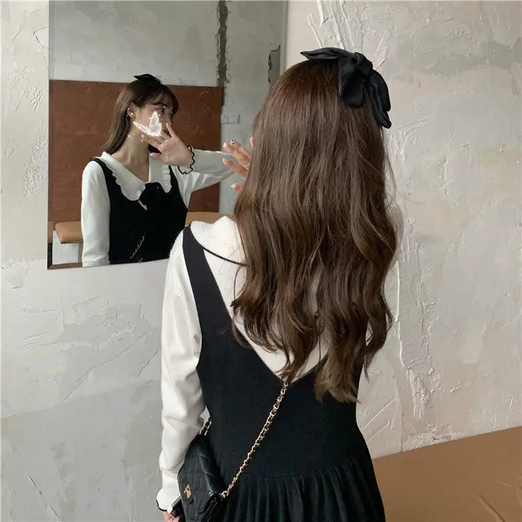 Woman Sweaters Femme Chandails Women's Doll Collar Knitted Top Sweater Autumn and Winter Pull Hiver