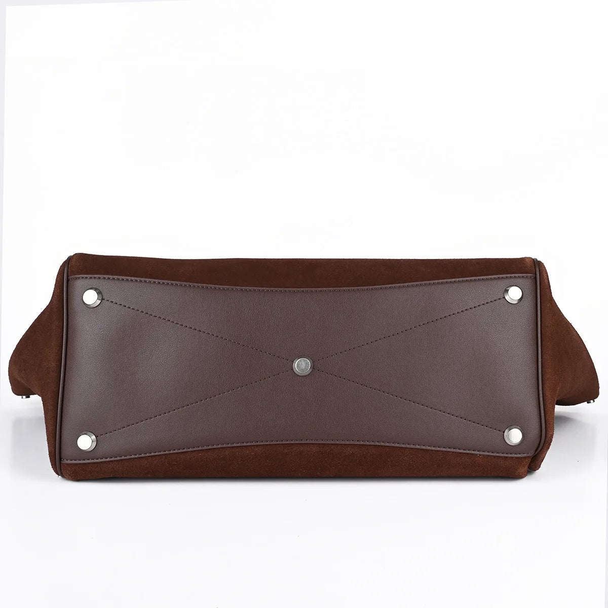 Designer Women's Large Capacity Genuine Leather Tote Handbag Neutral Style with Zipper Closure Portable for Motorcycle Use