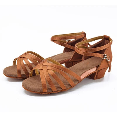 Latin Shoes for Girls Women Low Heel Latino Salsa Modern Ballroom Shoes Tango Salsa Rumba Latin Dance Shoes