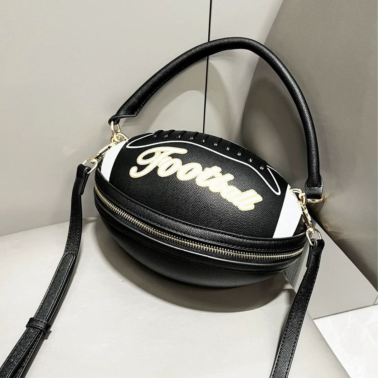 Women's for Pink Rugby & Basketball Zipper Closure Handbag Casual Tote with Economical Polyester Lining Upgraded Purse Bag