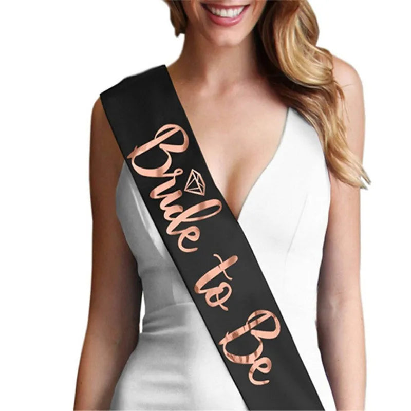 1pcs Bride To Be or mommy to be Satin Sash for Bachelorette Hen Party Sash Wedding Party Bridal Shower Decoration Supplies