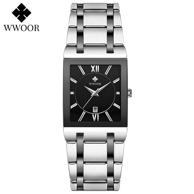 Relogio Feminino 2024 WWOOR New Women Watches Top Brand Luxury Blue Women's Bracelet Square Watch Ladies Dress Quartz WristWatch