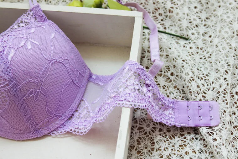 New Women's Push Up Sexy Bra Set  Black Underwear&Panties Comfortable Breathable Bra Set Sexy Good Lace Underwear For Women