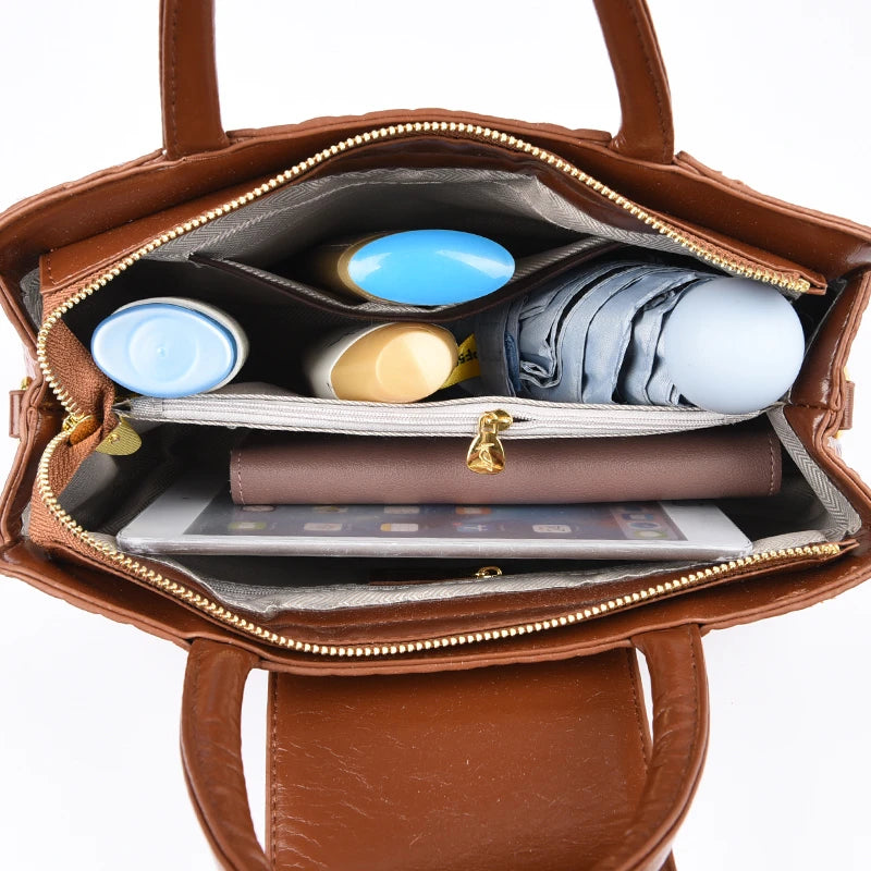 High Quality Designer Crocodile Pattern PU Leather Shoulder Bag for Women Fashion Top Handle Satchel Tote Handbag for Lady