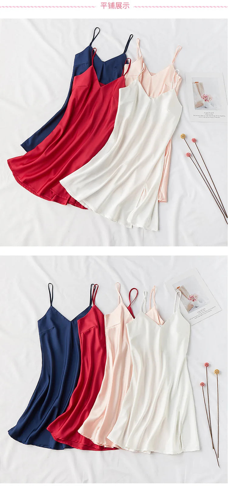 Sexy Silky Women Sleep Robe Strap Top Sleepwear V-Neck Nightdress Lady Home Wear Nightgown Bath Gown Sleepshirts Bathrobe M-XXL