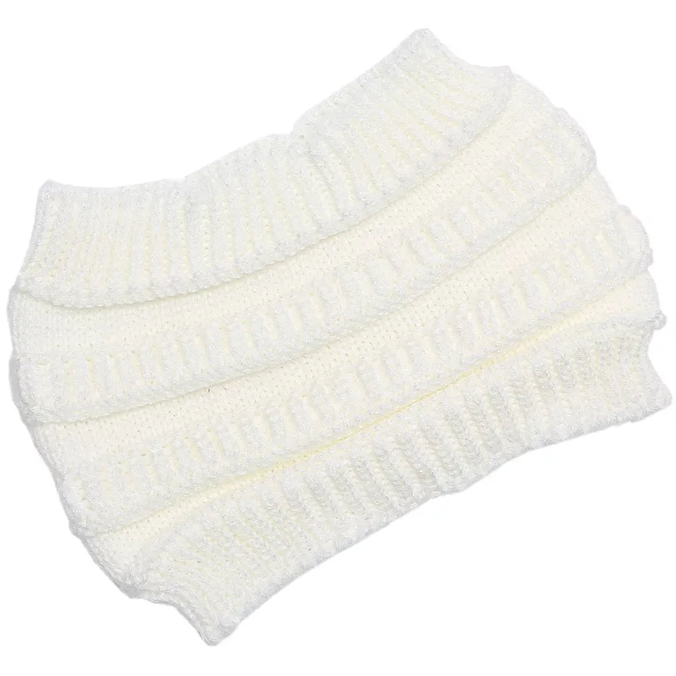 hats for women knitted hat cotton winter beanies with ponytails black knit fleece pink Autumn Solid Color ladies cap
