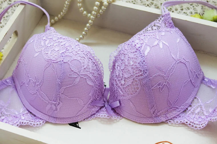 New Women's Push Up Sexy Bra Set  Black Underwear&Panties Comfortable Breathable Bra Set Sexy Good Lace Underwear For Women