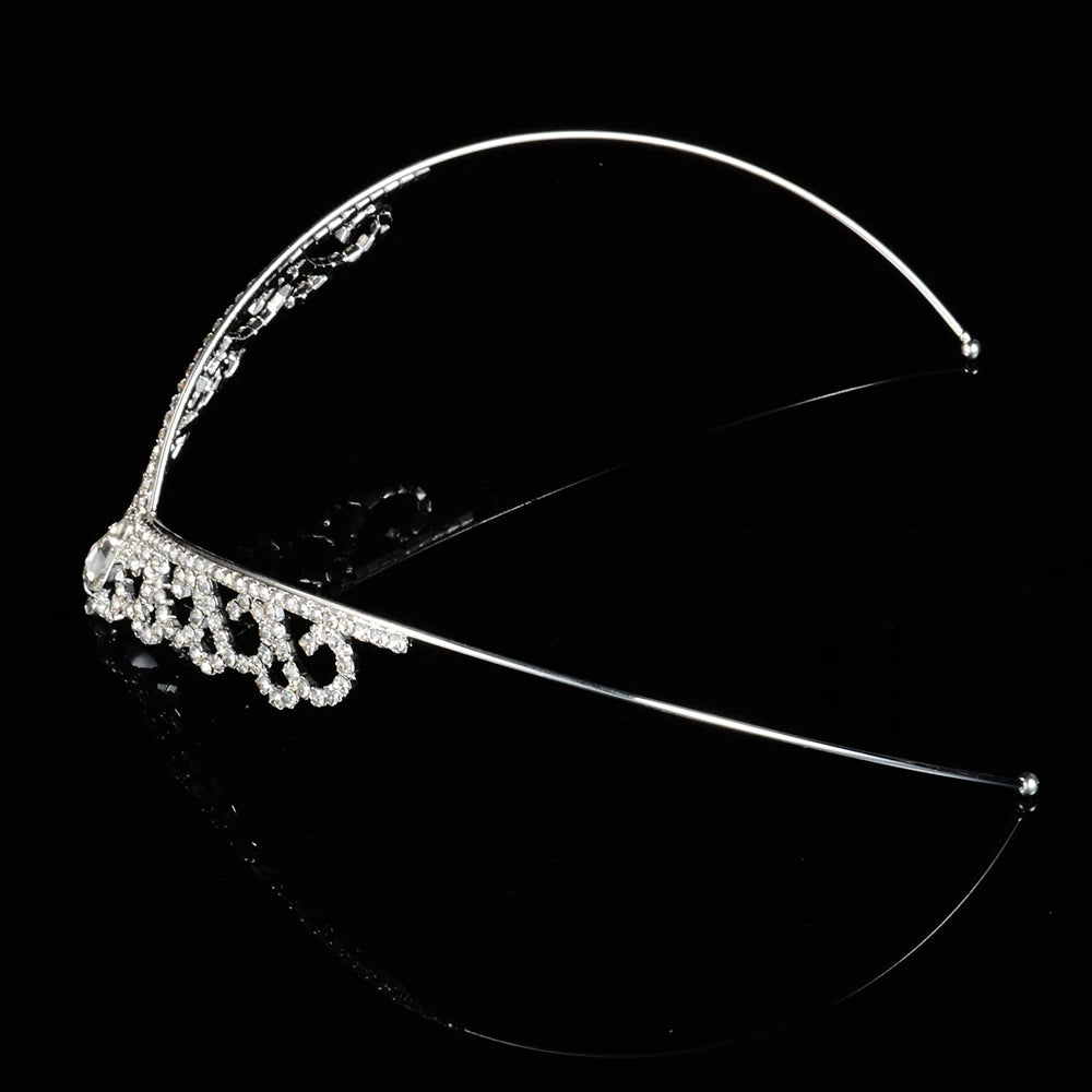 Princess Children's Tiara Red Bride Crown Floral Wedding Bridal Hair Accesories Golden Hair Jewelry Headdress