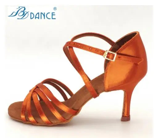 BD Latin Dance Shoes Authentic Female Soft-Soled Dancing Professional National Standard BDSALSA 216 Ballroom FREE BAG BDDANCE