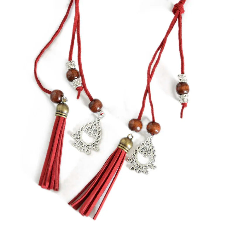 2018 Fashion Women's Handmade Cute Braided Belt Retro Tassel Thin Section Belt Dress Bow Waist Rope Waist Chain Red Bg-642
