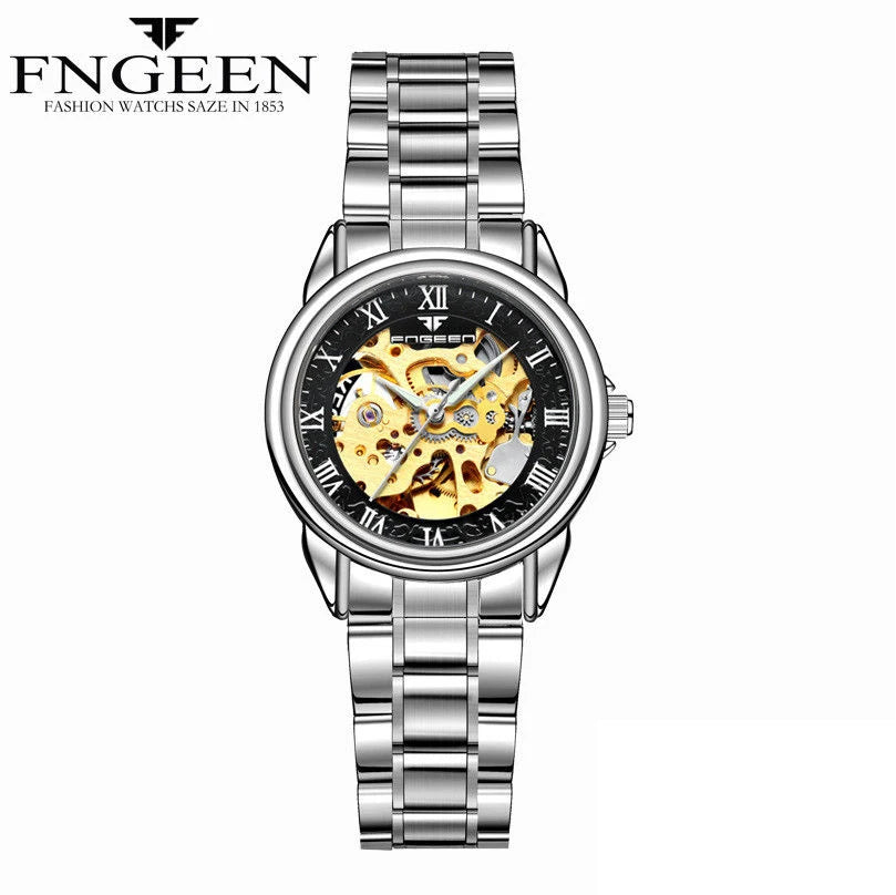 Relogio Feminino Women Watches Self Wind Automatic Mechanical Wristwatches Tourbillon Skeleton Hodinky Female Orologio Meccanico