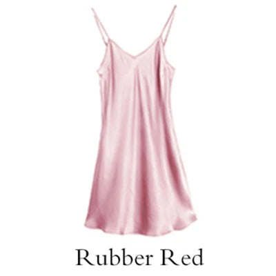Sleeping dress 100% Real Silk Full slips nighties for women Long Camisole Chemise Bridesmaid mini dress V-Neck