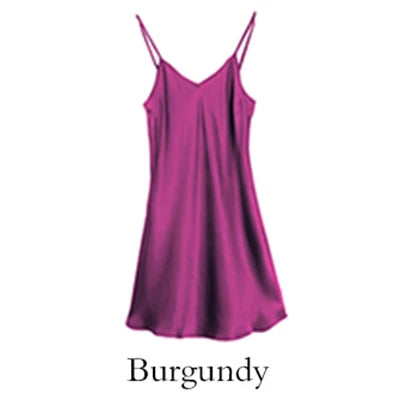 Sleeping dress 100% Real Silk Full slips nighties for women Long Camisole Chemise Bridesmaid mini dress V-Neck