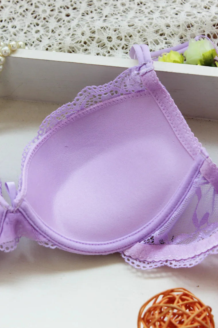 New Women's Push Up Sexy Bra Set  Black Underwear&Panties Comfortable Breathable Bra Set Sexy Good Lace Underwear For Women