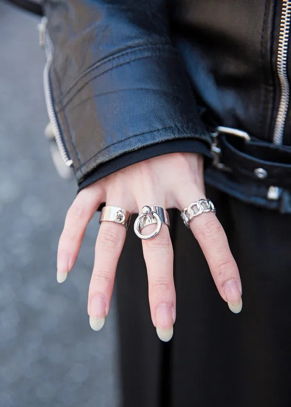 Fashion circle ring  Minimalism wind Rings of metal fan ring delicate woman man ring 2021