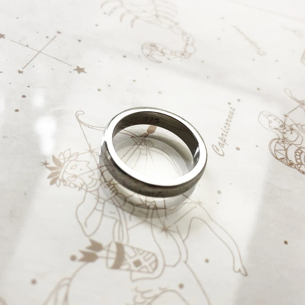 Band Ring  Classic Fine Jewerly For Women Men Lover Autumn Brand New Gift In 925 Sterling Silver