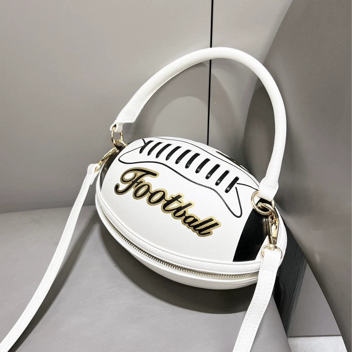 Women's for Pink Rugby & Basketball Zipper Closure Handbag Casual Tote with Economical Polyester Lining Upgraded Purse Bag