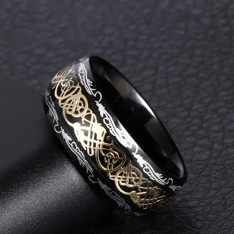 02 2024 Dragon Ring For Men Women Wedding Stainless Steel Jewelry