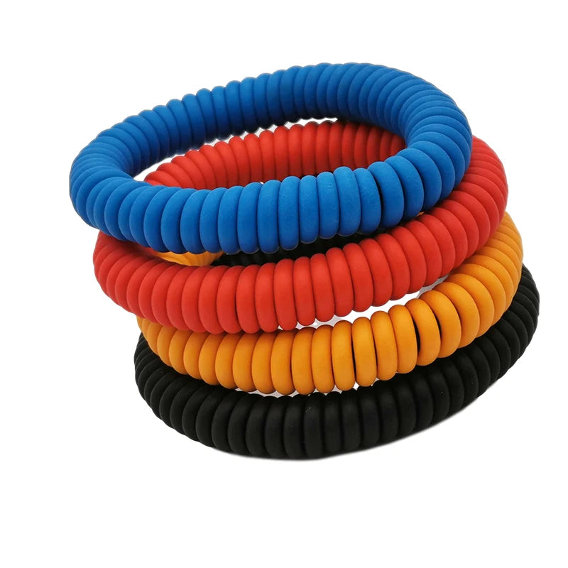 UKEBAY New Round Handmade Bangles For Women Rubber Bracelets 4 Colors Design Luxury Charm Bangles Birthday Gift Mom Punk Jewelry