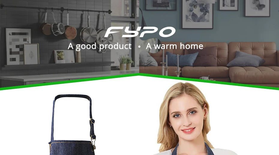 Unisex Simple Denim Apron Kitchen Accessory Sleeveless Apron Cooking Restaurant Barista Work Apron Durable Sanitary Baking Apron