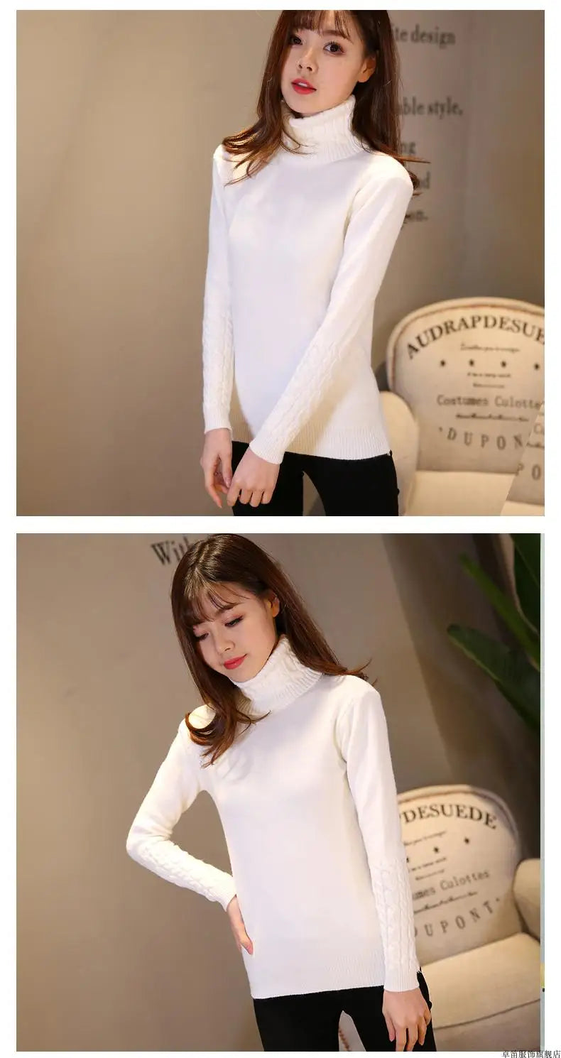 Sweater Female 2025 Autumn Winter Cashmere Knitted Women Sweater And Pullover Female Tricot Jersey Jumper Pull Femme