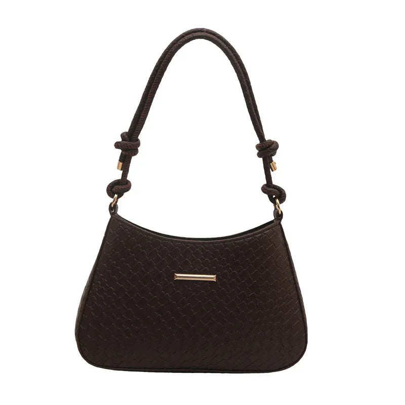 2025 Elegant Women's Luxury Crossbody Bag Simple Fashion Single Shoulder Solid Color Zip Waterproof Polyester New Handbag