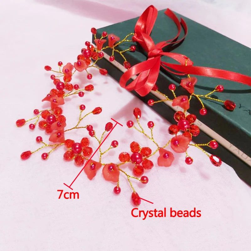 Headbands Bride Headpiece Tiaras Fashion Hair Jewelry Crystal Pearl Flower Bridal Wedding Hair Accessories For Women