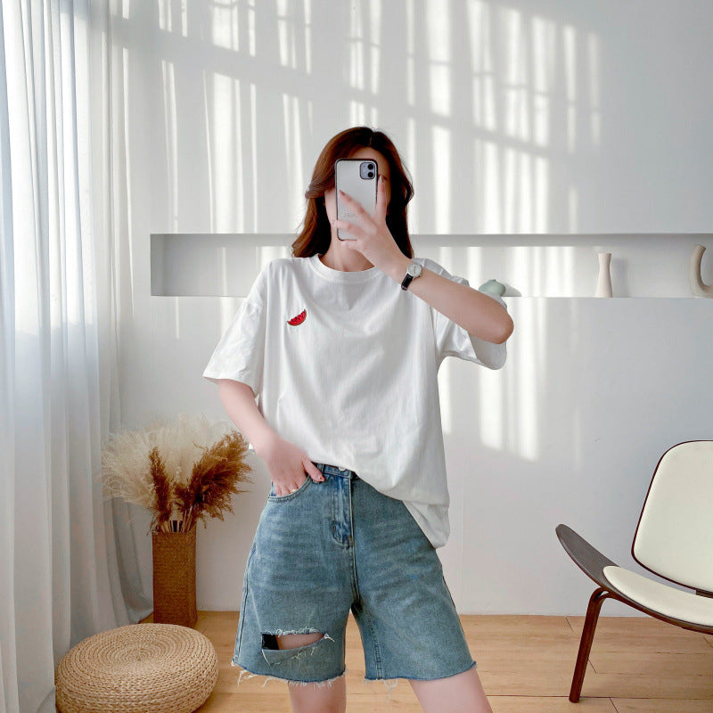 Maternity Nursing T-Shirt Top 98% Cotton Mother Nursing Tees Breastfeeding T Shirt for Pregnant Women Summer Pregnancy Top Wear