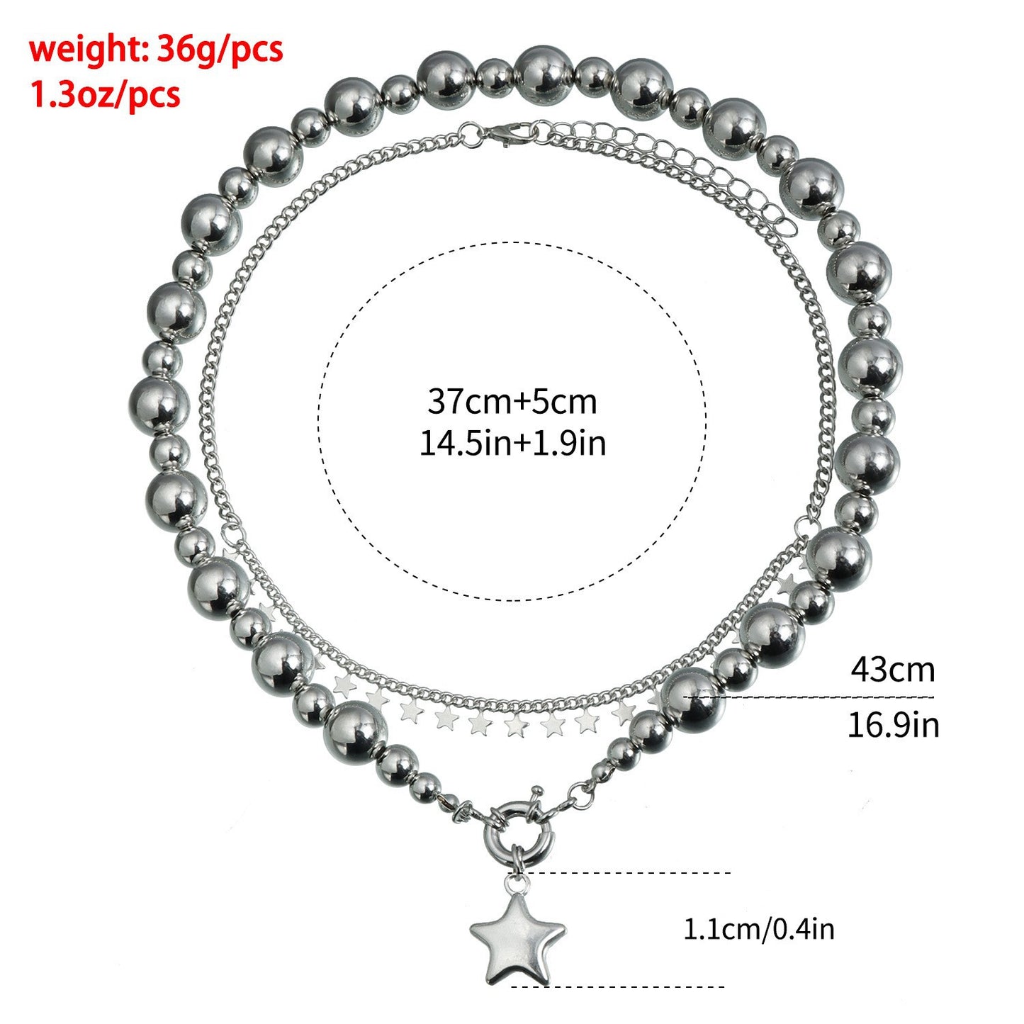 Y2K Heart Beaded Necklace Women Boho Irregular Crystal Class Gravel Clavicle Chain Cool Y2K Choker Exquisite Fashion Jewelry