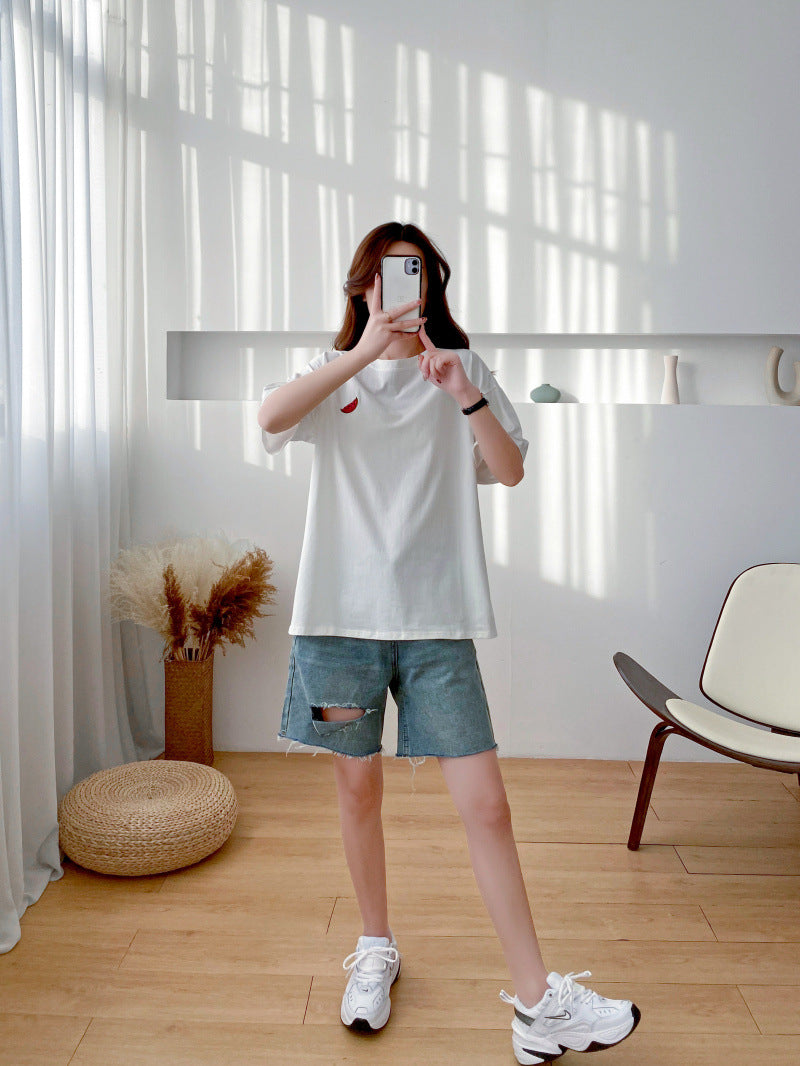 Maternity Nursing T-Shirt Top 98% Cotton Mother Nursing Tees Breastfeeding T Shirt for Pregnant Women Summer Pregnancy Top Wear