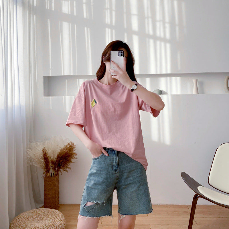 Maternity Nursing T-Shirt Top 98% Cotton Mother Nursing Tees Breastfeeding T Shirt for Pregnant Women Summer Pregnancy Top Wear
